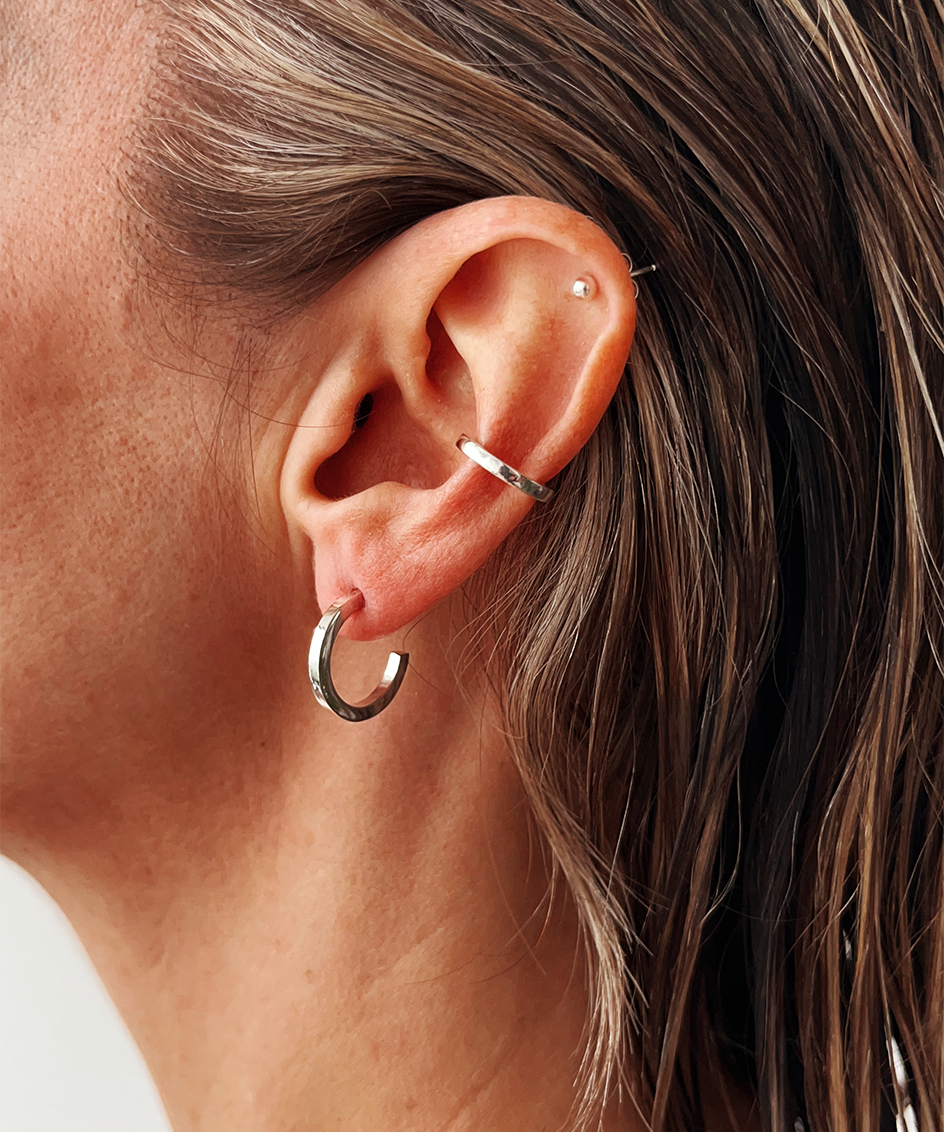 Uniform-Jewellery-Crux-Sterling-Silver-Midi-Medium-Hoops-Hoop-Earrings-Chunky-Square