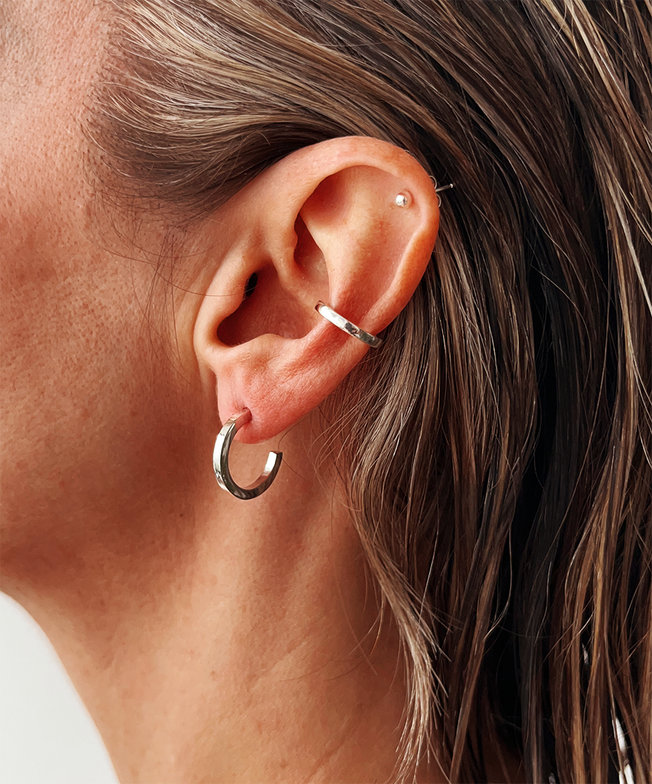 Uniform-Jewellery-Crux-Sterling-Silver-Midi-Medium-Hoops-Hoop-Earrings-Chunky-Square