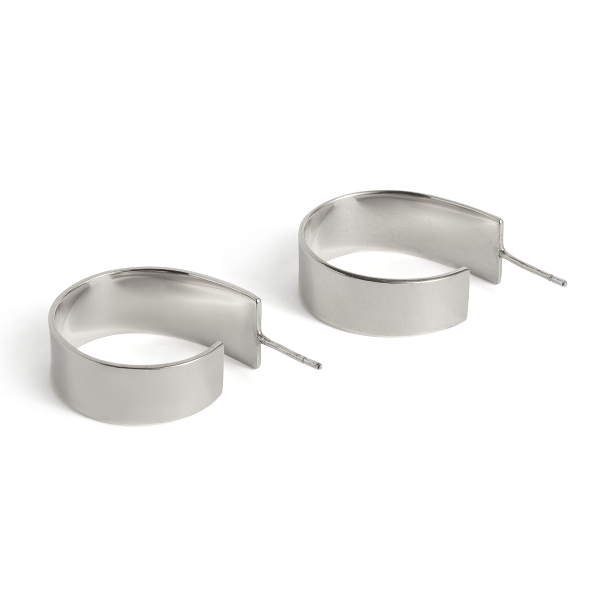 Uniform-Jewellery-Dee-Sterling-Silver-Sleek-Oversized-Chunky-Minimal-Hoops-Hoop-Earrings