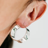 Uniform-Jewellery-Dee-Sterling-Silver-Sleek-Oversized-Chunky-Minimal-Hoops-Hoop-Earrings