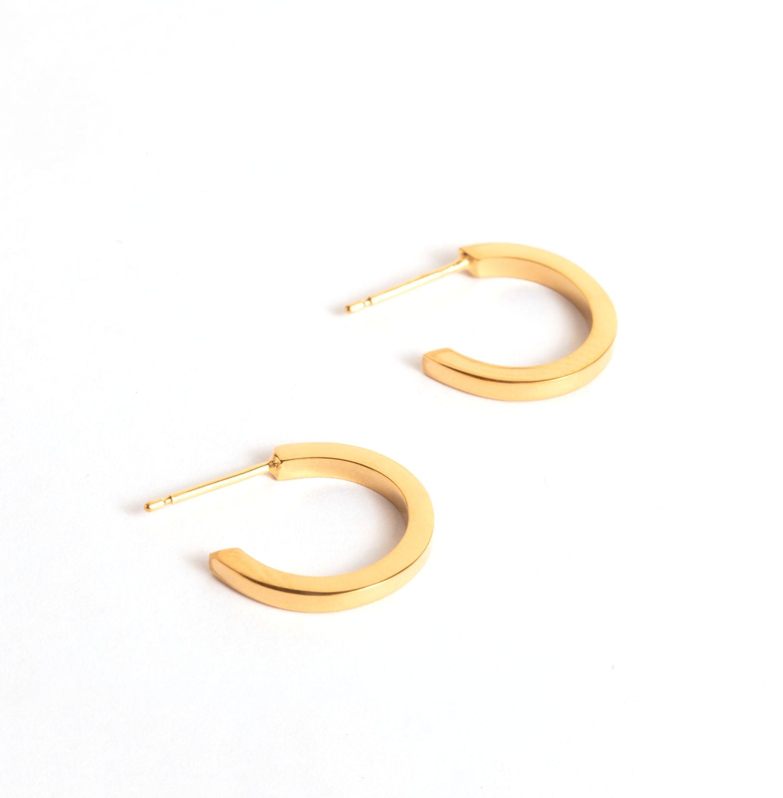 Uniform Jewellery Crux Chunky Gold Vermeil hoops Midi Medium Hoop Earrings