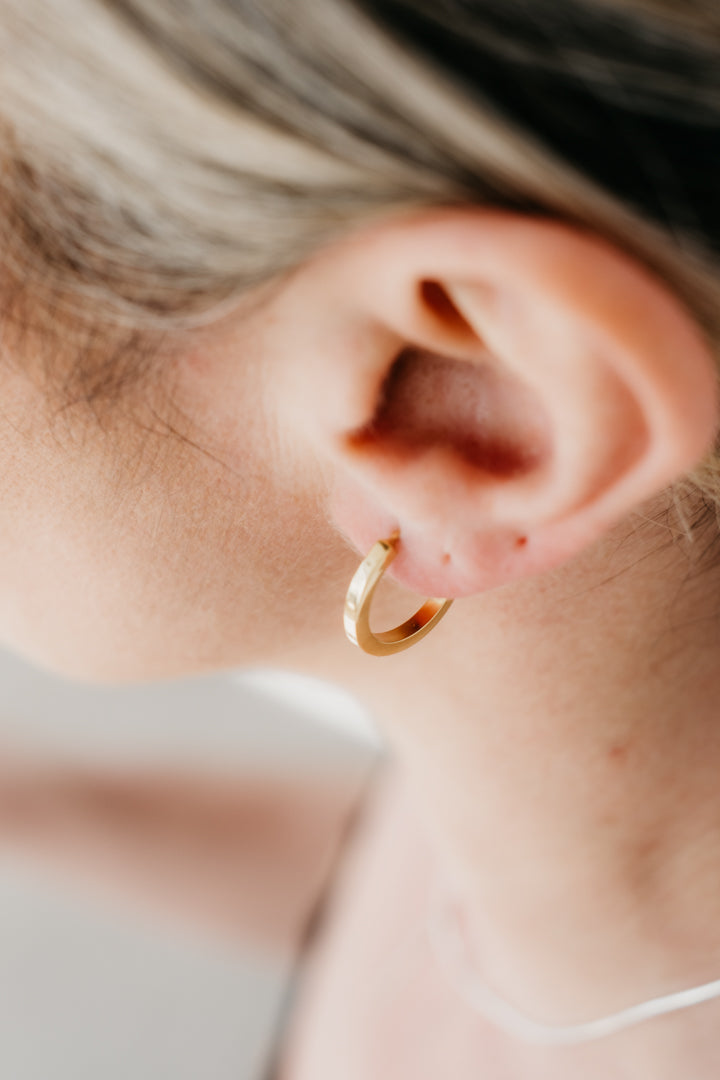 Uniform Jewellery Crux Chunky Gold Vermeil hoops Midi Medium Hoop Earrings