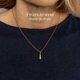 Gold Moon Charm Necklace