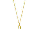 Gold Wishbone Necklace