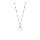 Silver Wishbone Necklace