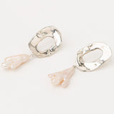 Carolina-De-Barros-Agua-Earrings-Sterling-Silver-18ct-Gold-Plated-Statement-Hoop-Pearl-Drop-Bead