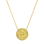 Feggeri-Ahinos-Peridot-Green-Gemstone-Chunky-Textured-Gold-Vermeil-Encased-Pendant-Necklace-Layering