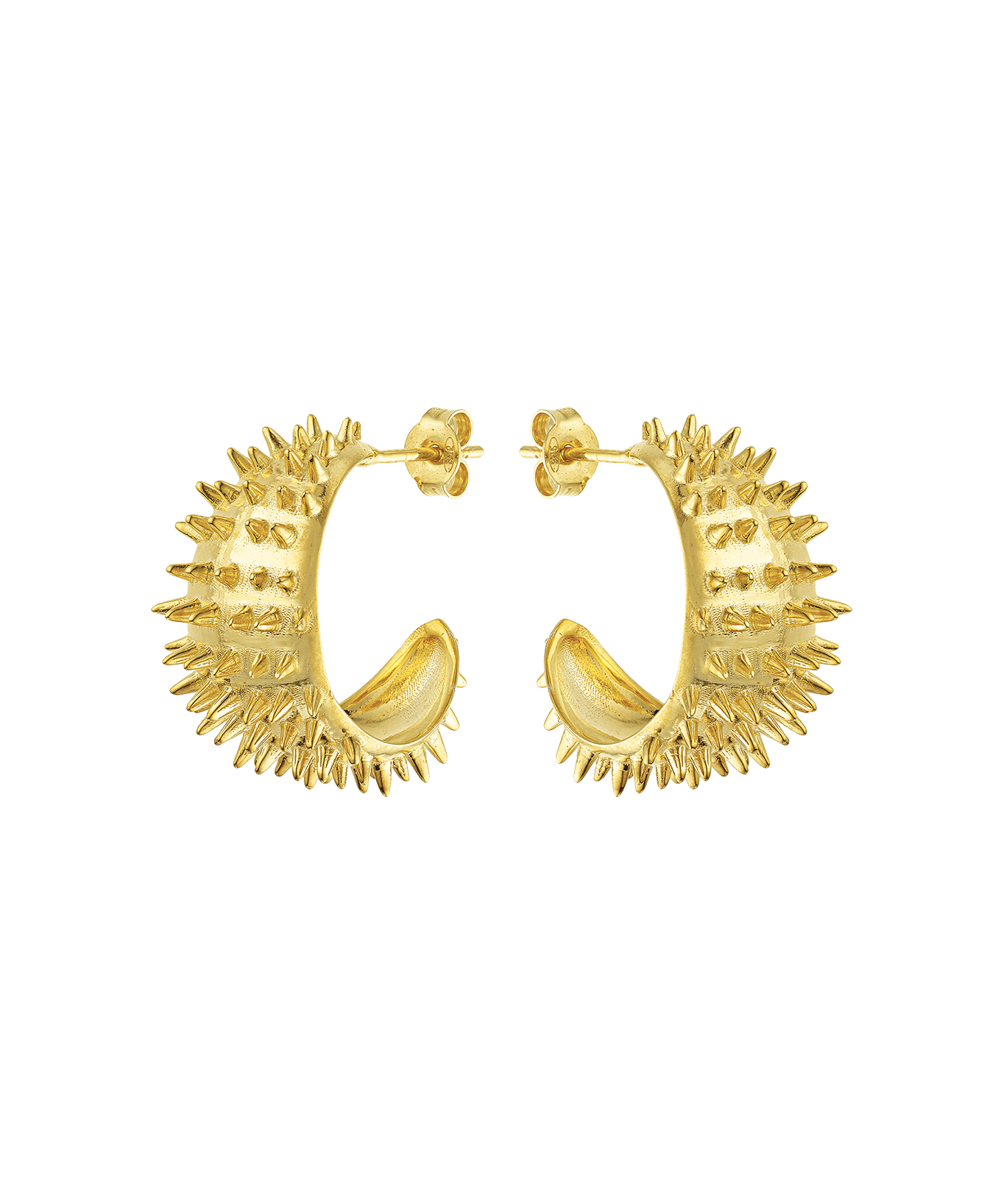 Feggeri-Ahinos-Oversized-Statement-Spike-Hoop-Hoops-Spikey-Earrings-Earring-Gold-Vermeil