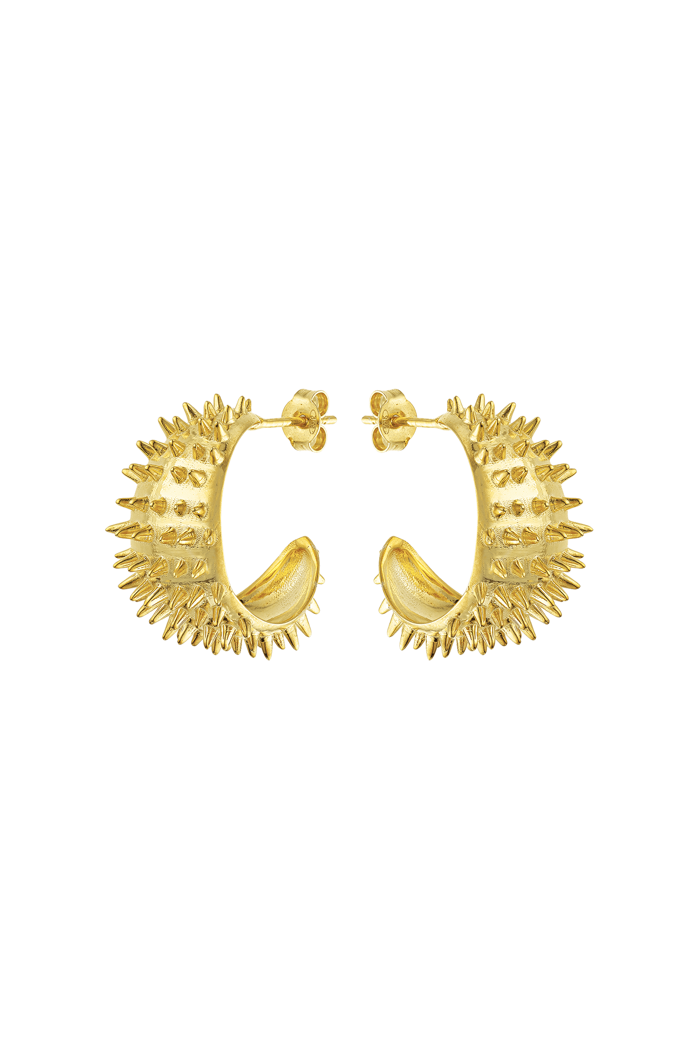 Feggeri-Ahinos-Oversized-Statement-Spike-Hoop-Hoops-Spikey-Earrings-Earring-Gold-Vermeil