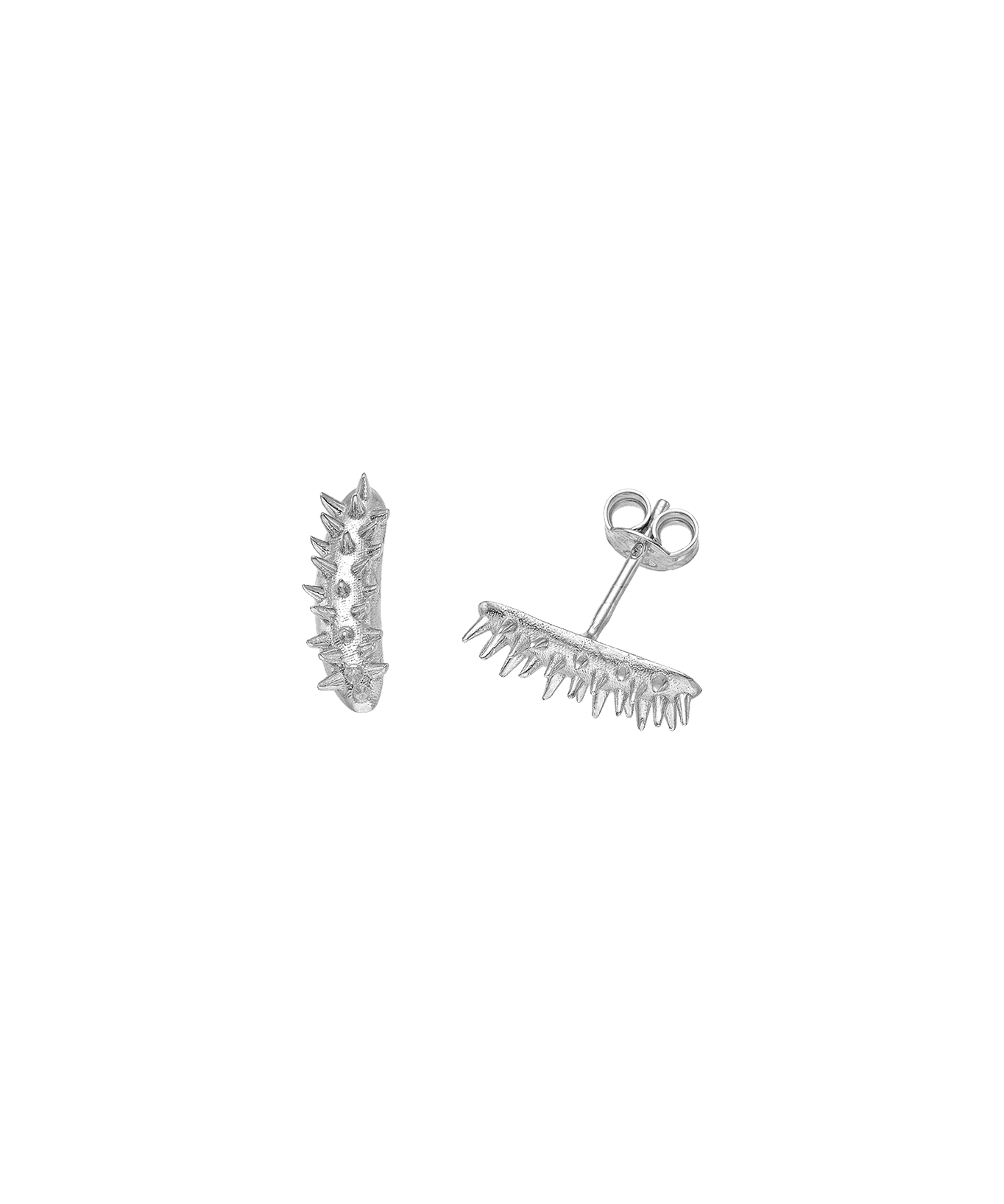 Feggeri-Ahinos-Spike-Stud-Earrings-Sterling-Silver-Long-Stacking-Earring-Bar-Shape