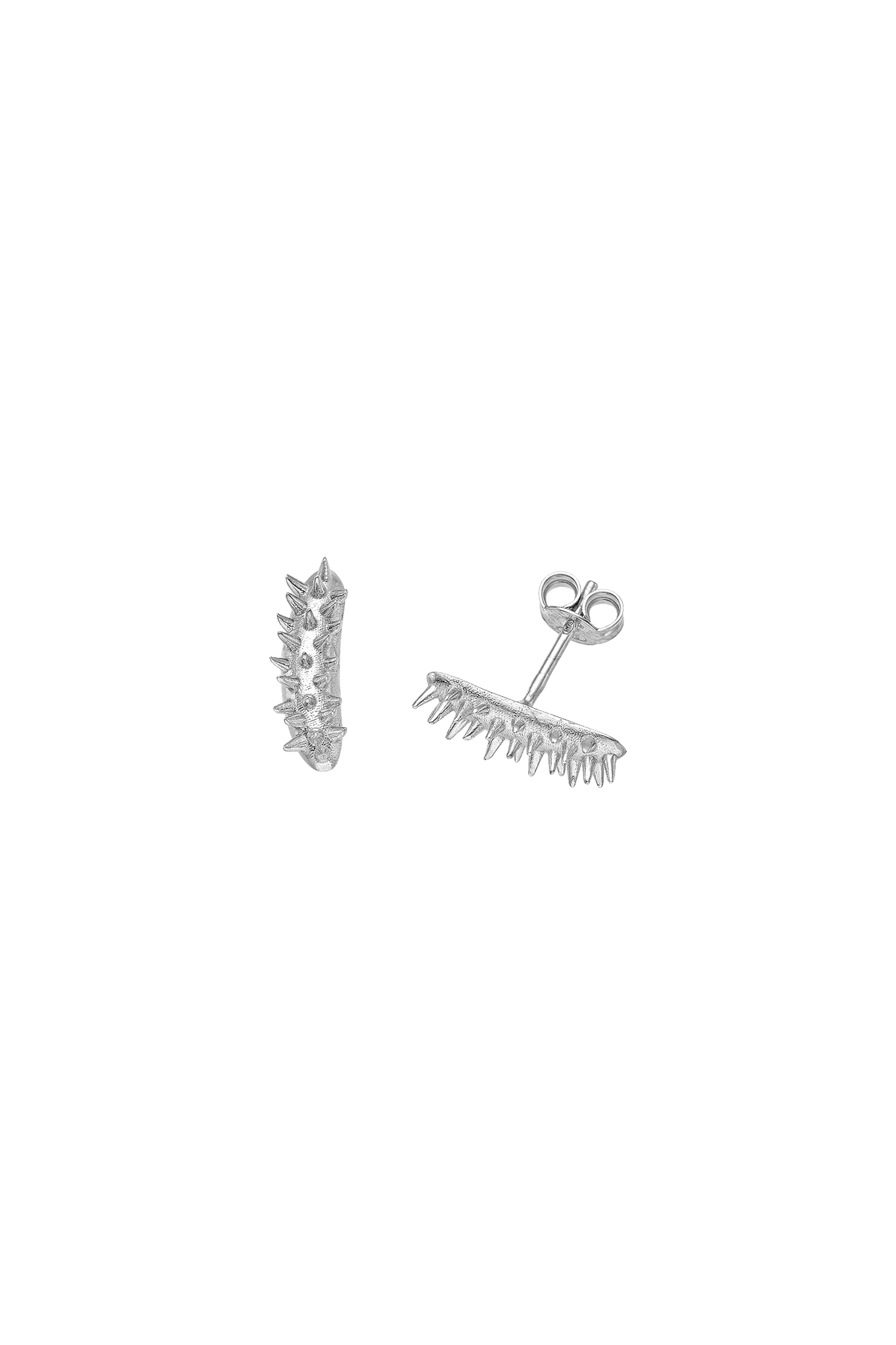 Feggeri-Ahinos-Spike-Stud-Earrings-Sterling-Silver-Long-Stacking-Earring-Bar-Shape