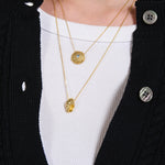 Feggeri-Ahinos-Topaz-Blue-Gemstone-Circle-Chunky-Pendant-Textured-Chain-Necklace-Gold-Vermeil