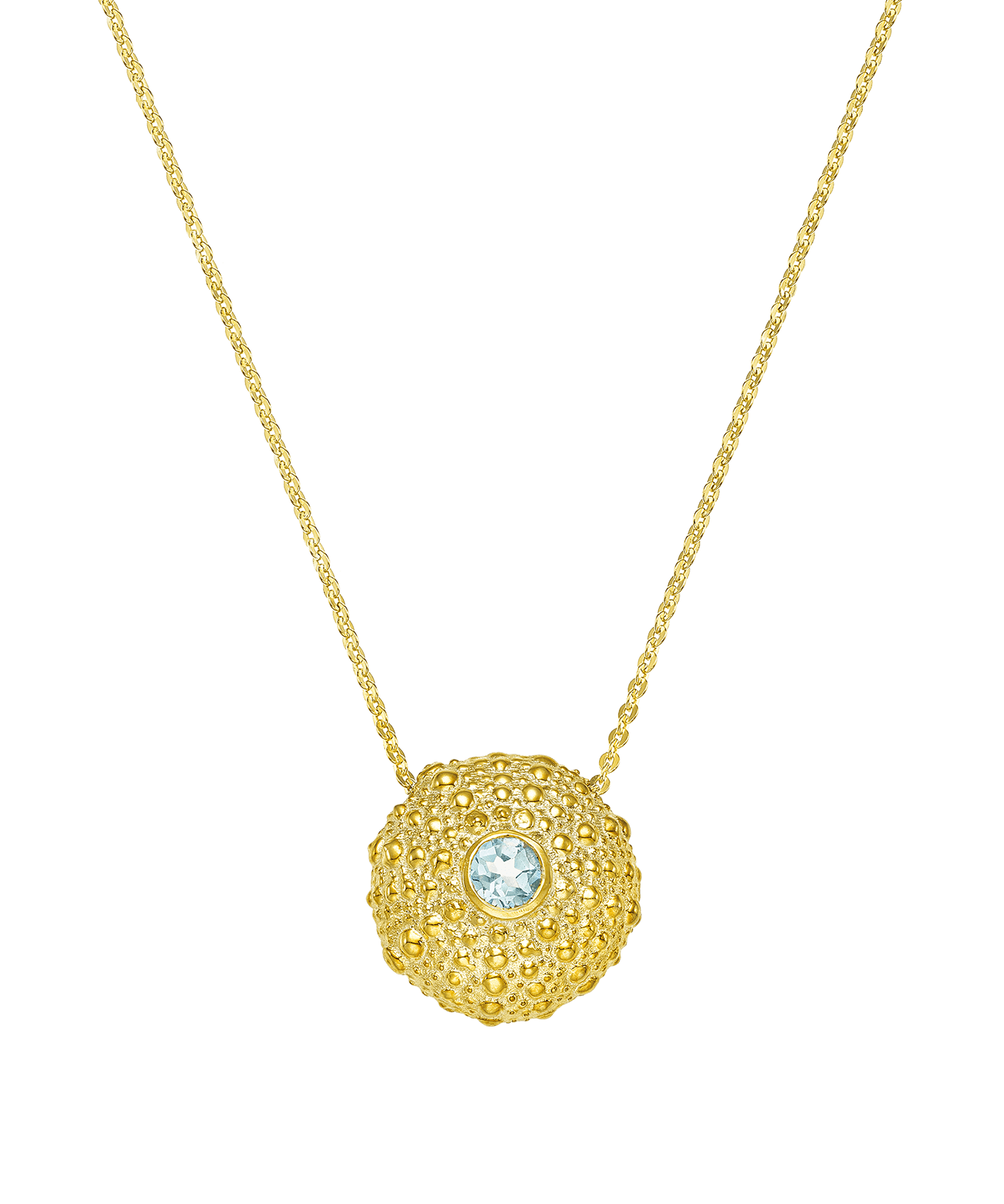 Feggeri-Ahinos-Topaz-Blue-Gemstone-Circle-Chunky-Pendant-Textured-Chain-Necklace-Gold-Vermeil