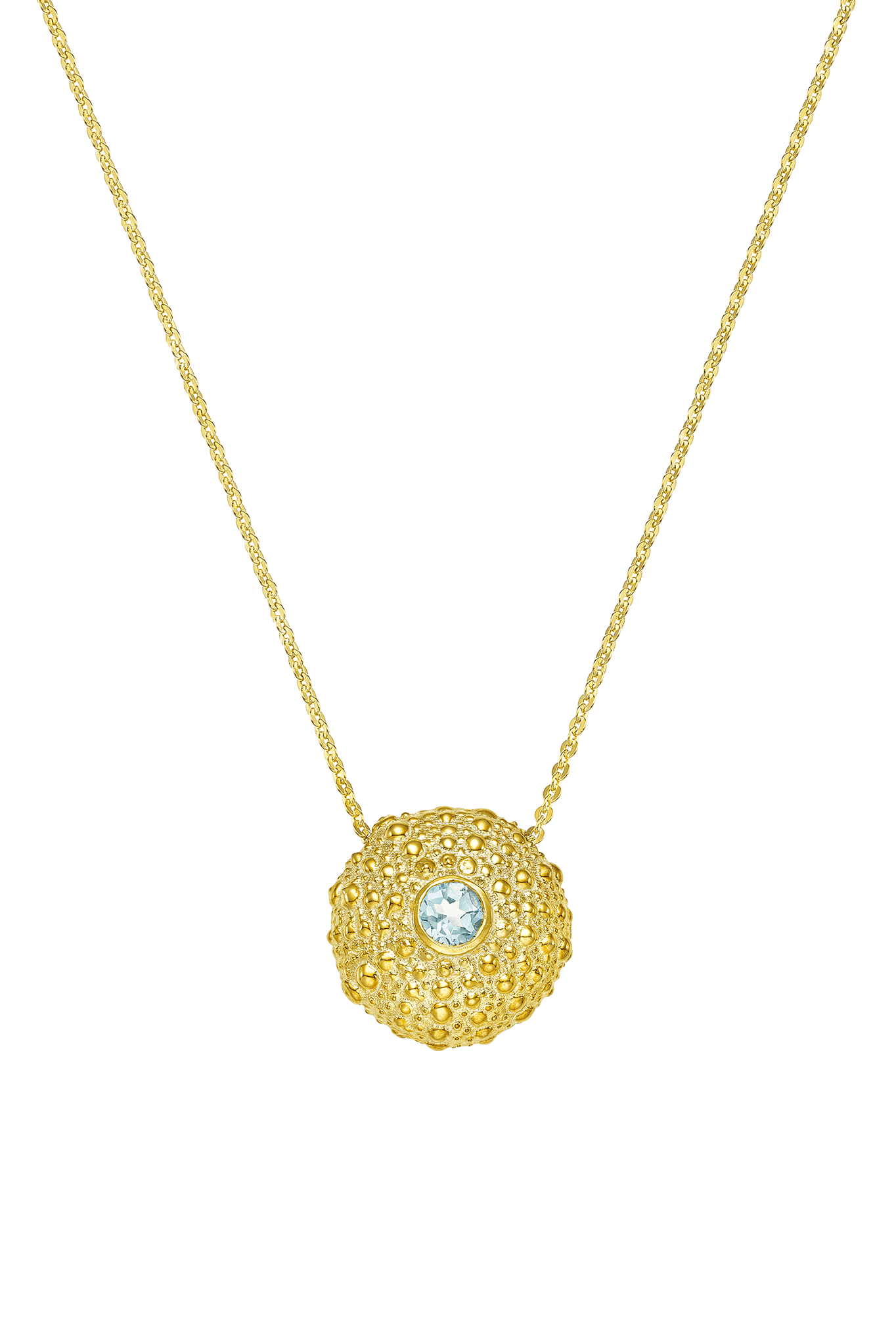 Feggeri-Ahinos-Topaz-Blue-Gemstone-Circle-Chunky-Pendant-Textured-Chain-Necklace-Gold-Vermeil