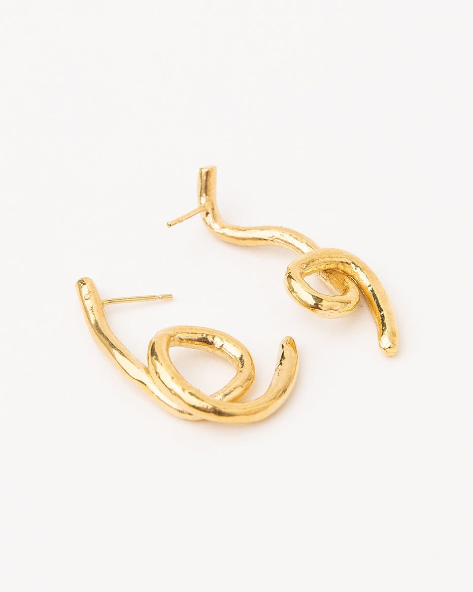 Carolina-de-Barros-Alga-18ct-Gold-Plated-Sterling-Silver-Twist-Drop-Stud-Statement-Earrings