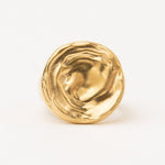 Carolina-De-Barros-AREIA-ROUND-Sterling-Silver-18ct-Gold-Plated-SIGNET-RING