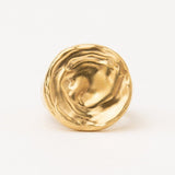 Carolina-De-Barros-AREIA-ROUND-Sterling-Silver-18ct-Gold-Plated-SIGNET-RING
