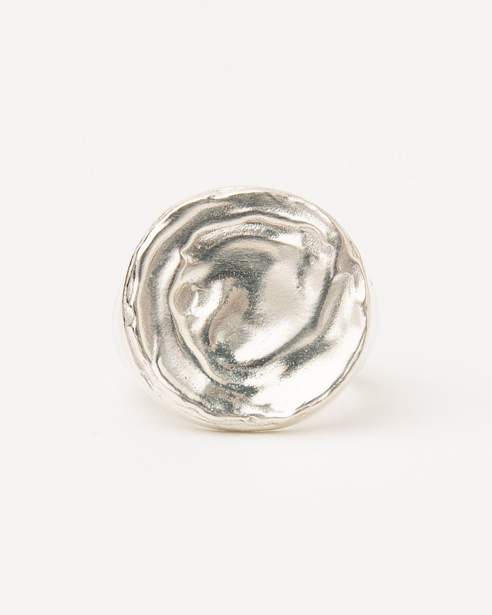 Carolina-De-Barros-AREIA-ROUND-Sterling-Silver-18ct-Gold-Plated-SIGNET-RING