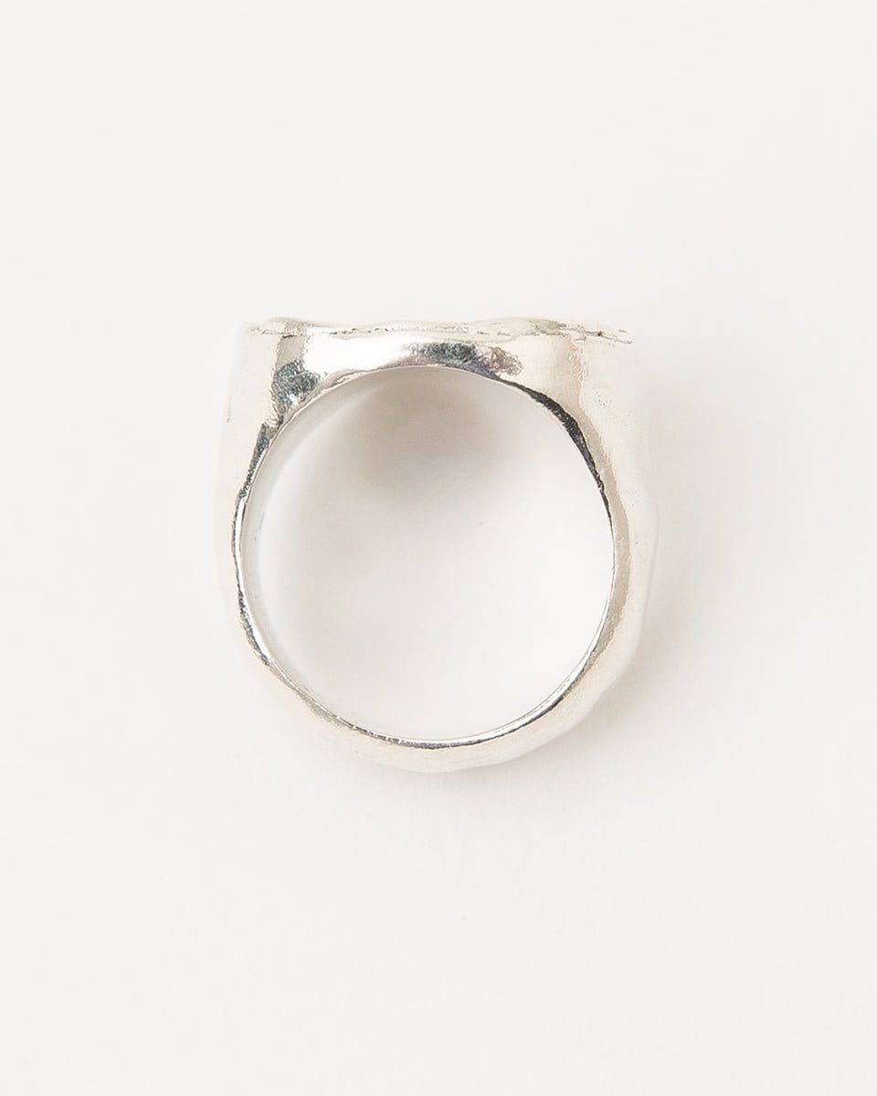Carolina-De-Barros-AREIA-ROUND-Sterling-Silver-18ct-Gold-Plated-SIGNET-RING