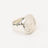 Carolina-De-Barros-AREIA-ROUND-Sterling-Silver-18ct-Gold-Plated-SIGNET-RING