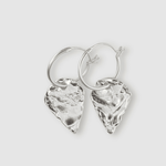Milly-Maunder-Arma-Shield-Pendant-Drop-Huggies-Hoop-Earring-Textured-Pendant-Sterling-Silver-Silver-Stacking