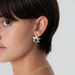 arp-earrings-Keyes-sterling-silver-star-wonky-sculptrual-cut-out-statement-earrings-stud-hole-spike-cool-effortless-design--GOLDEN-ShopGolden.co-Demifine-Jewellery-Destination-Contemporary-Curated-UK-Brands