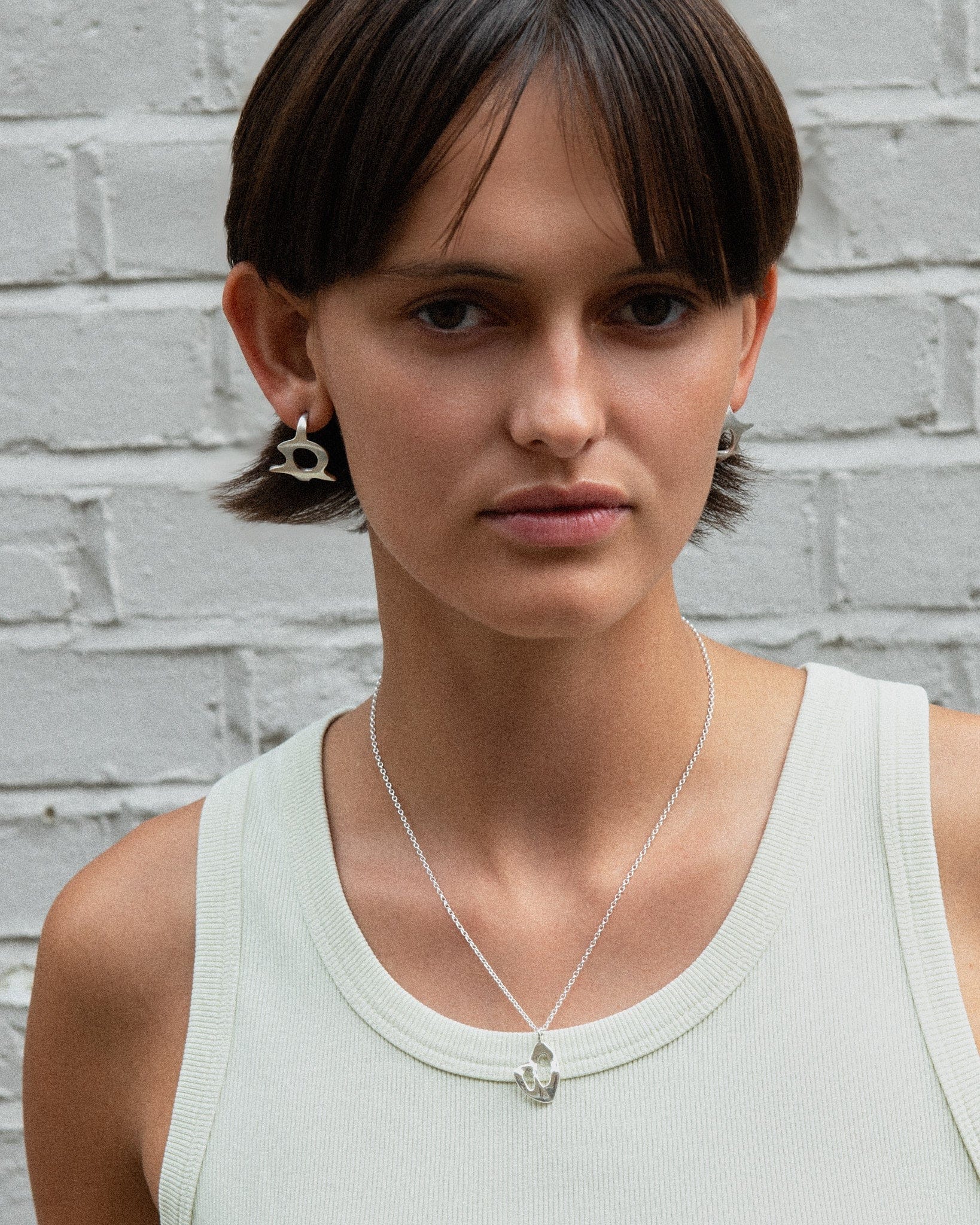 arp-earrings-Keyes-sterling-silver-star-wonky-sculptrual-cut-out-statement-earrings-stud-hole-spike-cool-effortless-design--GOLDEN-ShopGolden.co-Demifine-Jewellery-Destination-Contemporary-Curated-UK-Brands4