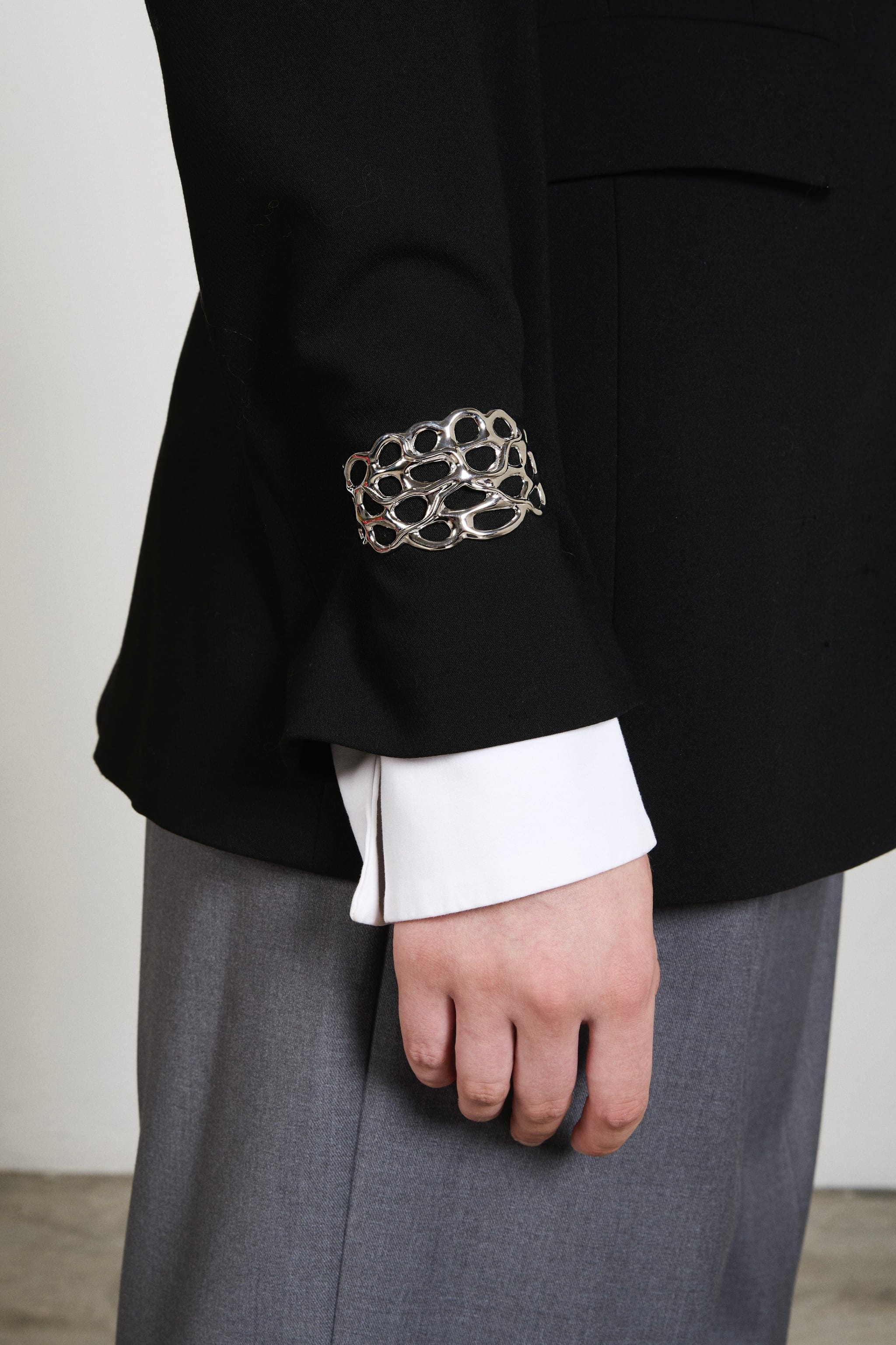 Feggeri-Astra-Cuff-Cutout-Textured-Marine-Inspired-Coral-Oversized-Statement-Bracelet-Bangle-Sterling-Silver