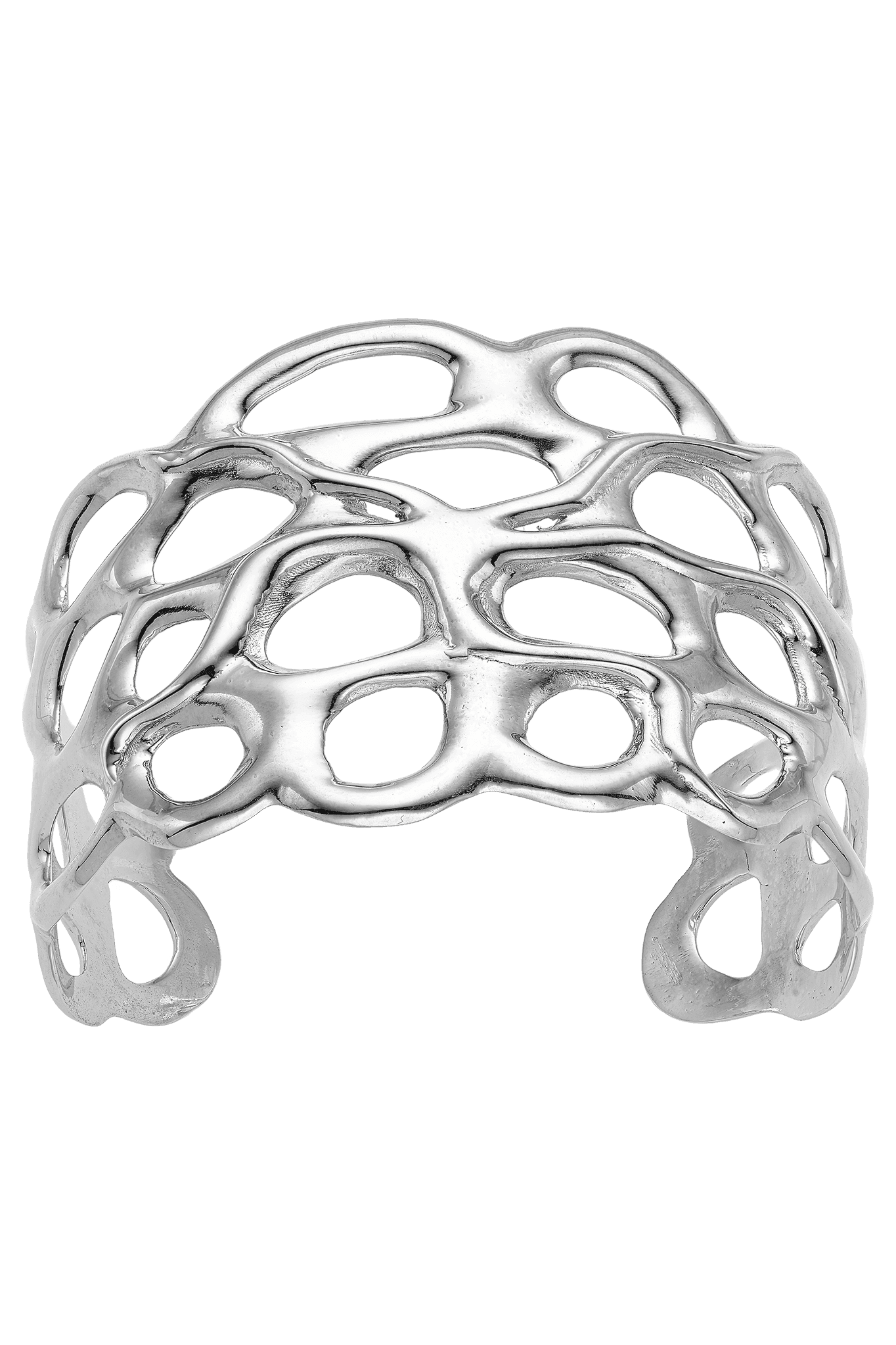 Feggeri-Astra-Cuff-Cutout-Textured-Marine-Inspired-Coral-Oversized-Statement-Bracelet-Bangle-Sterling-Silver