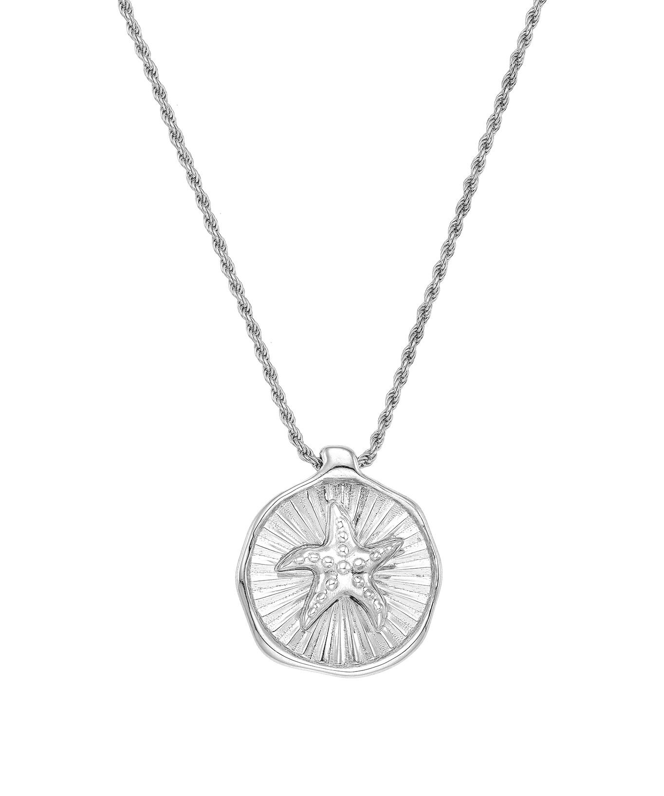 Feggeri-Starfish-Textured-Circle-Star-Chunky-Pendant-Astra-Necklace-Sterling-Silver-Chain