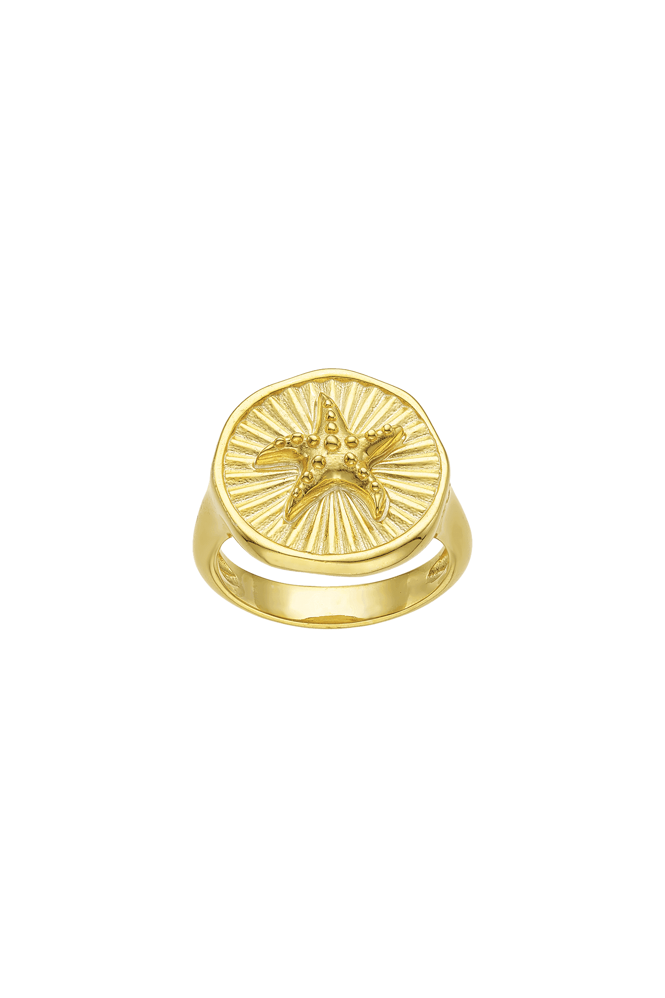 Feggeri-Astra-Chunky-Signet-Pinky-Ring-Gold-Vermeil-Starfish-Round-Star-Marine-Statement