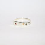 Blume-Jewellery-Autumn-Scattered-Signet-Ring-Sterl;ing Silver-Garnet-Citrine-Green-Tourmaline-gemstone-pinky-cool-handmade-uk-jewellery-colourful