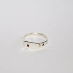 Blume-Jewellery-Autumn-Scattered-Signet-Ring-Sterl;ing Silver-Garnet-Citrine-Green-Tourmaline-gemstone-pinky-cool-handmade-uk-jewellery-colourful