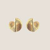 Ruddock-Baby-Fan-Mini-Sculptural-Curve-Spiral-Statement-Earrings-Studs-Sterling-Silver-Gold-Plated-18-Carat-ct