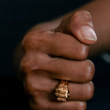 Ruddock-Brando-Chunky-Sculptural-Statement-Ring-Sterling-Silver-Cocktail-Gold-Plated-18ct