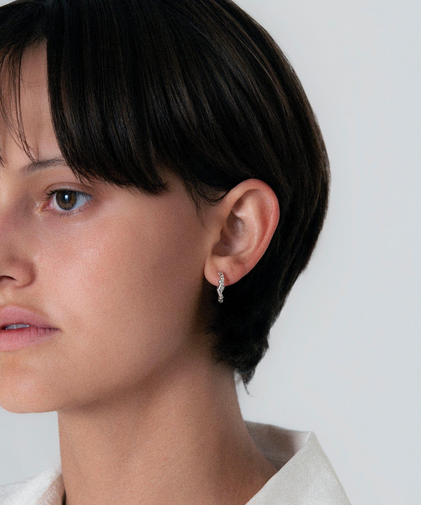 bubble-hoop-earrings-KEYES-sculptural-orb-sphere-bold-chunky-sterling-silver-hoops-handmade-london-Golden-Shopgolden.co-UK-DemiFine-Jewellery-Brands