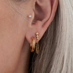 Scream-Pretty-Hannah-Martin-Chain-Pearl-Diamond-Curbic-Zirconia-chainged-stud-earrings-Demifine-Contemporary-ear-stacking-stack-cool-jewellery-uk