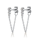 Scream-Pretty-Hannah-Martin-Chain-Pearl-Diamond-Curbic-Zirconia-chainged-stud-earrings-Demifine-Contemporary-ear-stacking-stack-cool-jewellery-uk-statement-party-season-earrings