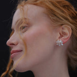 Petite Keshi Pearls Clustered Flower Stud Earrings №33