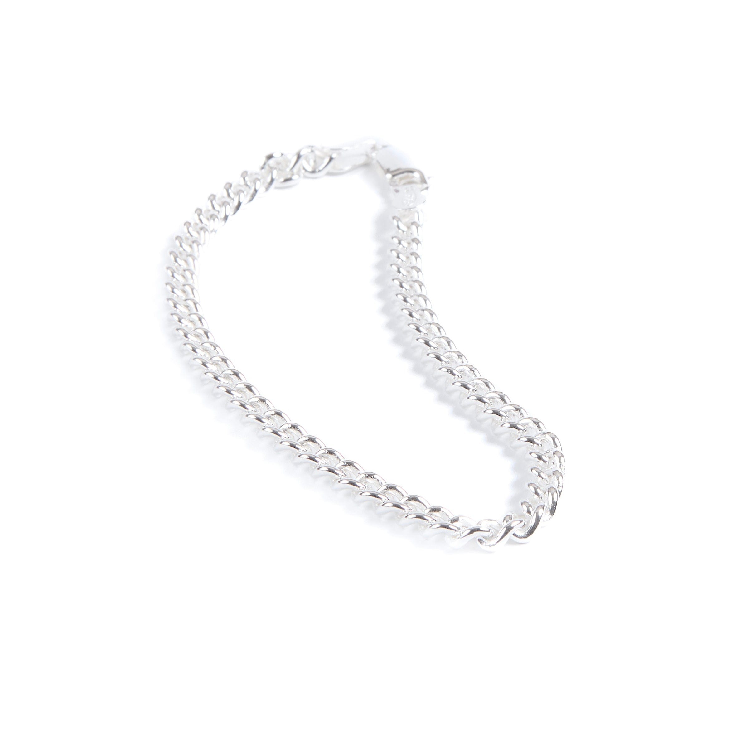 Uniform-chunky-curb-chain-sterling-silver-bracelet-unisex-everyday