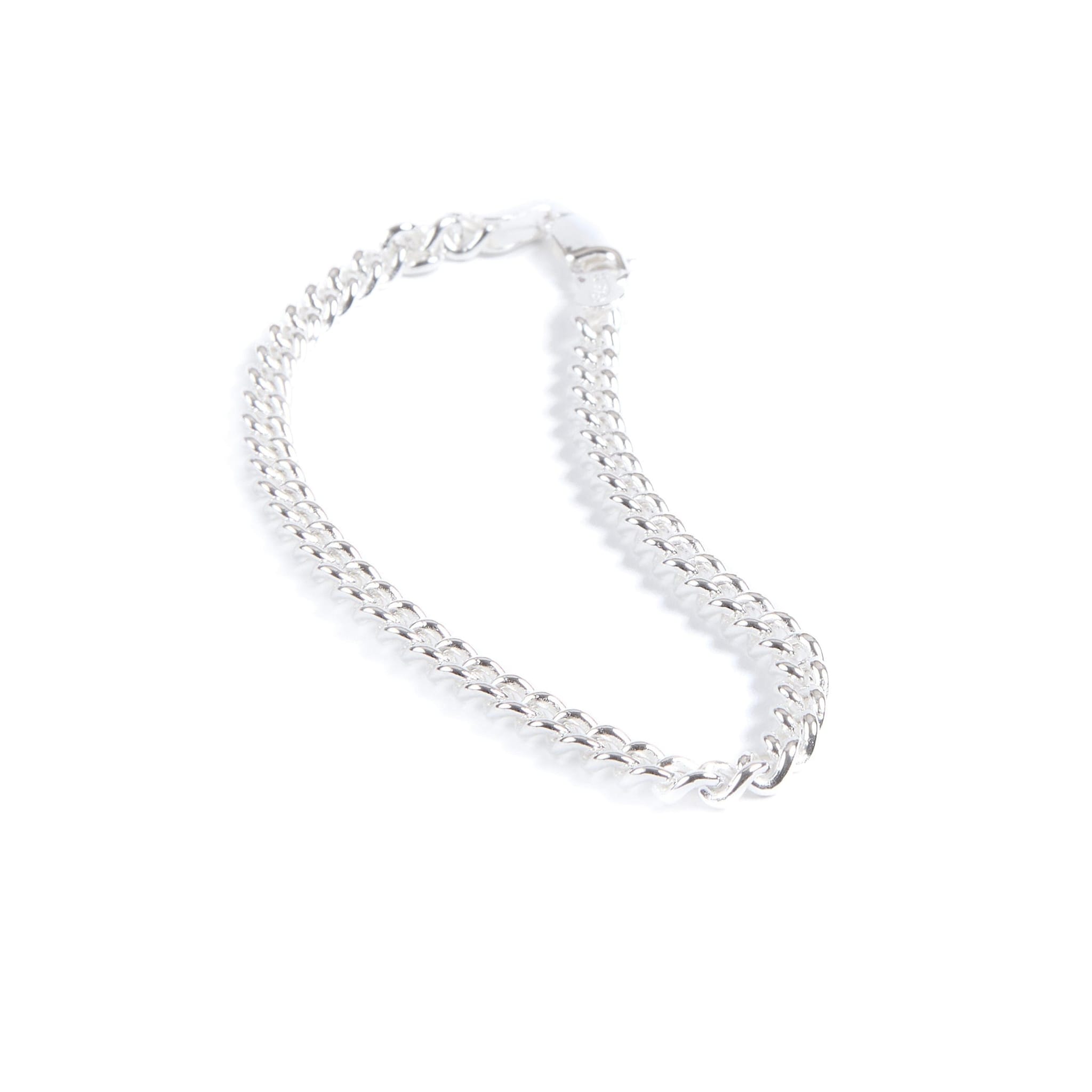 Uniform-chunky-curb-chain-sterling-silver-bracelet-unisex-everyday