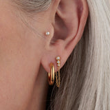 Chunky Hoop Earrings - Golden