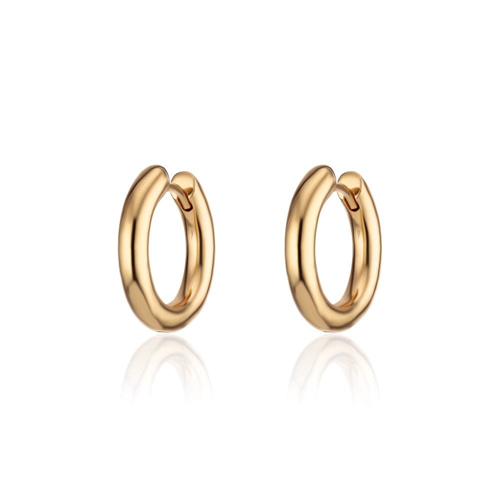 Chunky Hoop Earrings - Golden