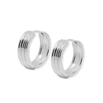 Junk-Jewels-Cigar-Ribbed-Band-Chunky-Hoop-Hoops-Earrings-Gold-Silver-Textured