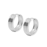Junk-Jewels-Cigar-Ribbed-Band-Chunky-Hoop-Hoops-Earrings-Gold-Silver-Textured