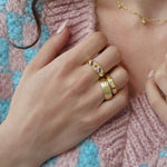 Junk-Jewels-Cigar-Band-Minimal-Ribbed-Layered-Chunky-Statement-Ring-Gold-Silver