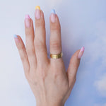 Junk-Jewels-Cigar-Band-Minimal-Ribbed-Layered-Chunky-Statement-Ring-Gold-Silver