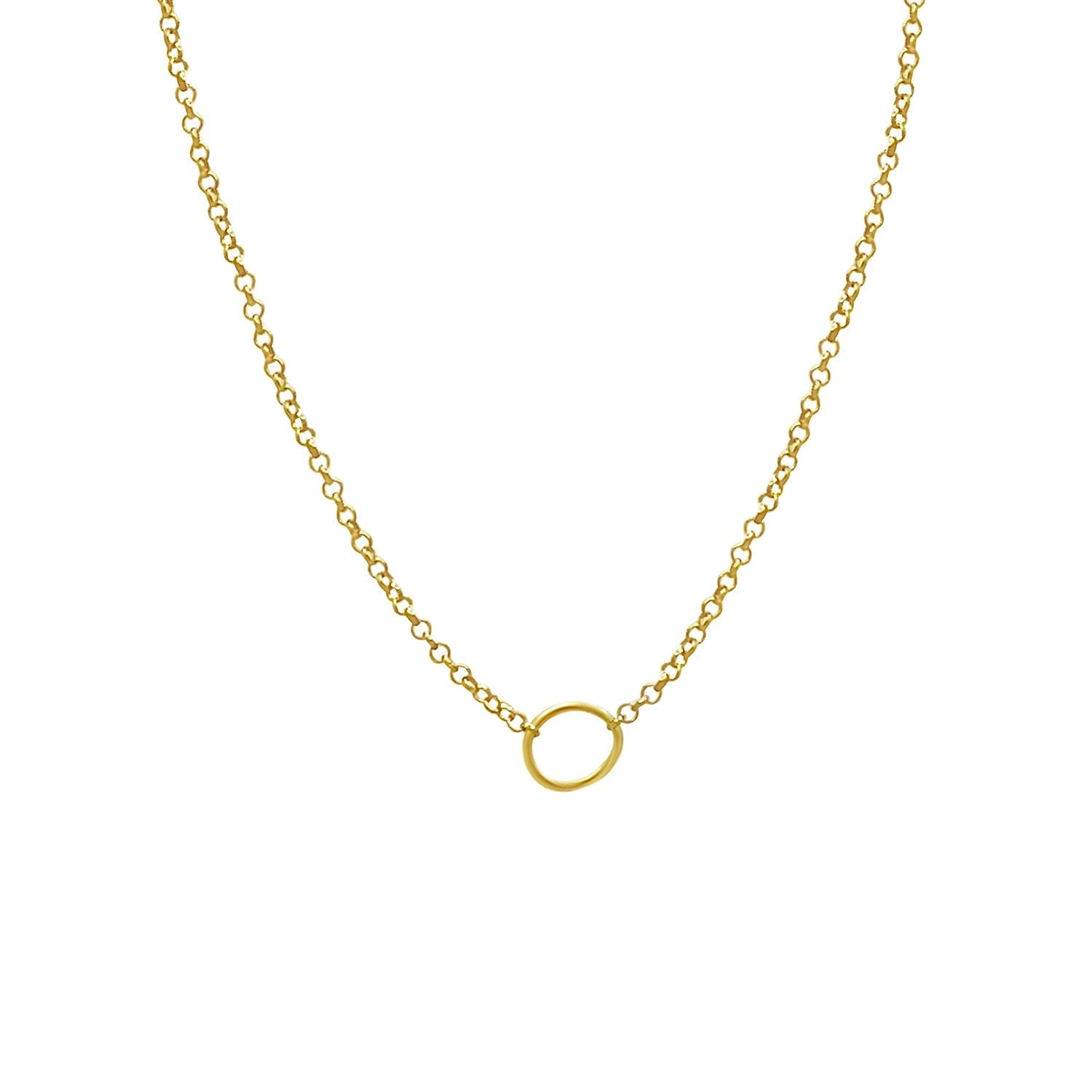 Circle Gold Necklace - Golden