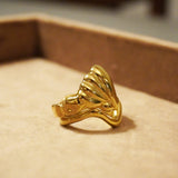 Tilly-Sudsbury-Clam-Shell-Ring-Chunky-Jewellery-Statement-Rings-Unique-Sterling-Silver-Gold-Vermeil-Coastal-Mediterrean-Cocktail-Holiday-Jewellery-Wavey-Stacker-Stacking-Ring-Gold-Solid