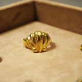 Clam Shell Ring Gold